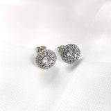 Boucles d’Oreilles Halo en Argent 925 & Zircons Brillants Boucles d’Oreilles Halo en Argent 925 & Zircons Brillants