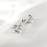 Boucles d’Oreilles Nœud Élégant en Argent 925 Boucles d’Oreilles Nœud Élégant en Argent 925
