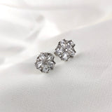 Boucles d’Oreilles Fleur Brillante en Argent 925 – Zircons Éclatants Boucles d’Oreilles Fleur Brillante en Argent 925 – Zircons Éclatants