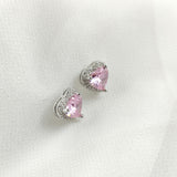 Boucles d’Oreilles Duo Cœur en Argent 925 – Rose & Violet Étincelant Boucles d’Oreilles Duo Cœur en Argent 925 – Rose & Violet Étincelant