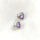 Boucles d’Oreilles Duo Cœur en Argent 925 – Rose & Violet Étincelant Boucles d’Oreilles Duo Cœur en Argent 925 – Rose & Violet Étincelant
