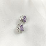 Boucles d’Oreilles Duo Cœur en Argent 925 – Rose & Violet Étincelant Boucles d’Oreilles Duo Cœur en Argent 925 – Rose & Violet Étincelant