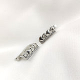 Boucles d’Oreilles Cœurs Alignés en Argent 925 – Romance Éternelle Boucles d’Oreilles Cœurs Alignés en Argent 925 – Romance Éternelle