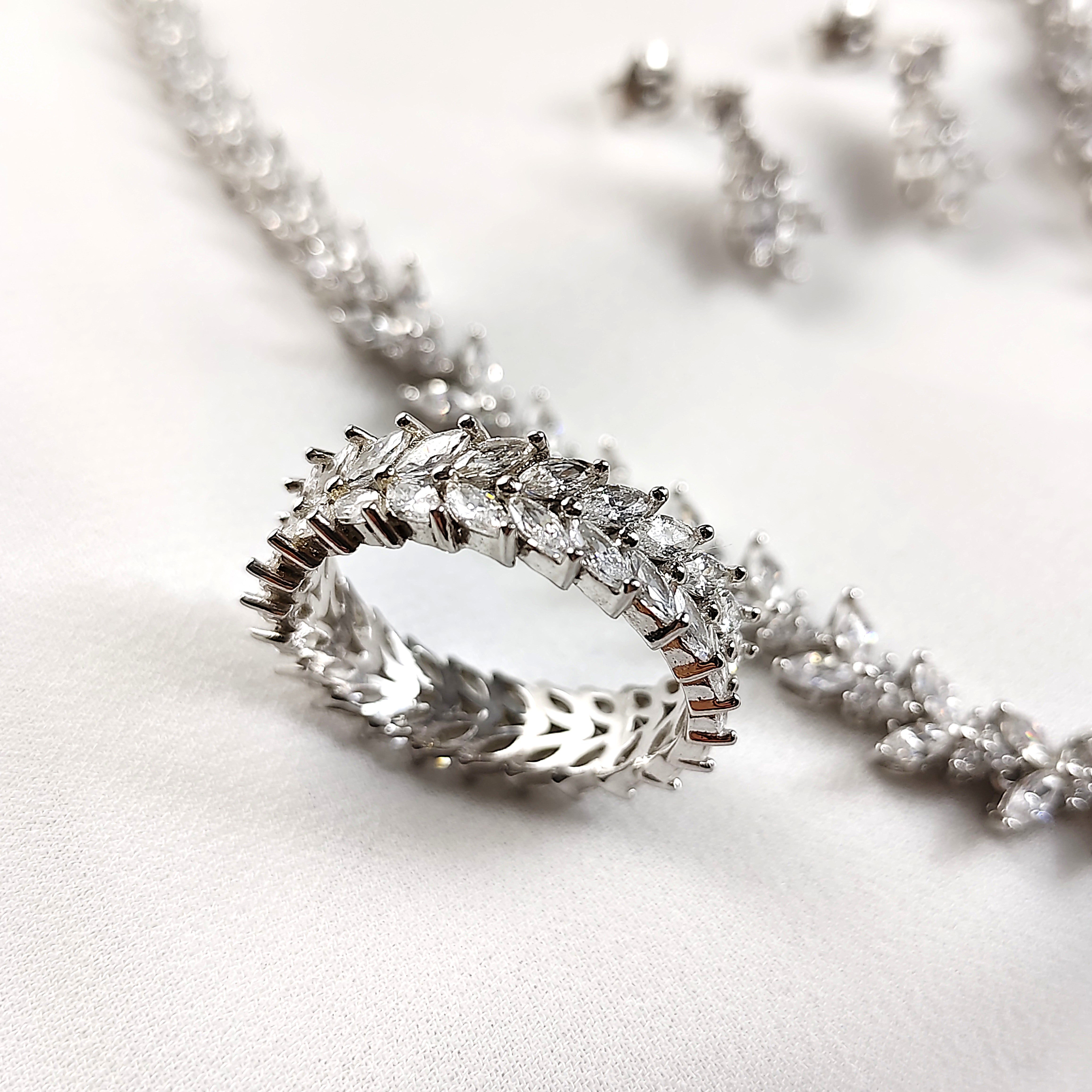 Parure Élégance Feuillage en Argent 925 Parure Élégance Feuillage en Argent 925