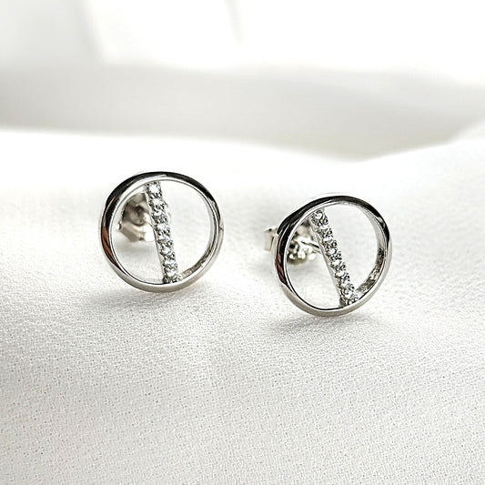 Boucles d’Oreilles Cercle Élégant en Argent 925 – Minimalisme Chic