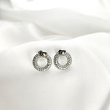 Boucles d’Oreilles Cercle Scintillant en Argent 925 – Raffinement Intemporel Boucles d’Oreilles Cercle Scintillant en Argent 925 – Raffinement Intemporel