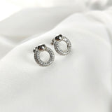 Boucles d’Oreilles Cercle Scintillant en Argent 925 – Raffinement Intemporel Boucles d’Oreilles Cercle Scintillant en Argent 925 – Raffinement Intemporel