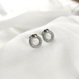 Boucles d’Oreilles Cercle Scintillant en Argent 925 – Raffinement Intemporel Boucles d’Oreilles Cercle Scintillant en Argent 925 – Raffinement Intemporel