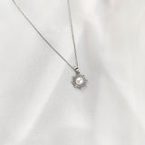 Collier Soleil en Argent 925 avec Perle Élégante Collier Soleil en Argent 925 avec Perle Élégante