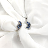 Parure Élégance Océan –  en Argent 925 avec Pierres Bleues Parure Élégance Océan –  en Argent 925 avec Pierres Bleues