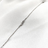 Gourmette en Argent 925 Motif Éclair Pavé de Zircons Gourmette en Argent 925 Motif Éclair Pavé de Zircons