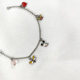 Gourmette en Argent 925 avec Breloques Ludiques Émaillées 🌸🦋✨ Gourmette en Argent 925 avec Breloques Ludiques Émaillées 🌸🦋✨