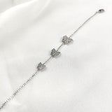 Gourmette en Argent 925 Papillons Pavés de Zircons Gourmette en Argent 925 Papillons Pavés de Zircons