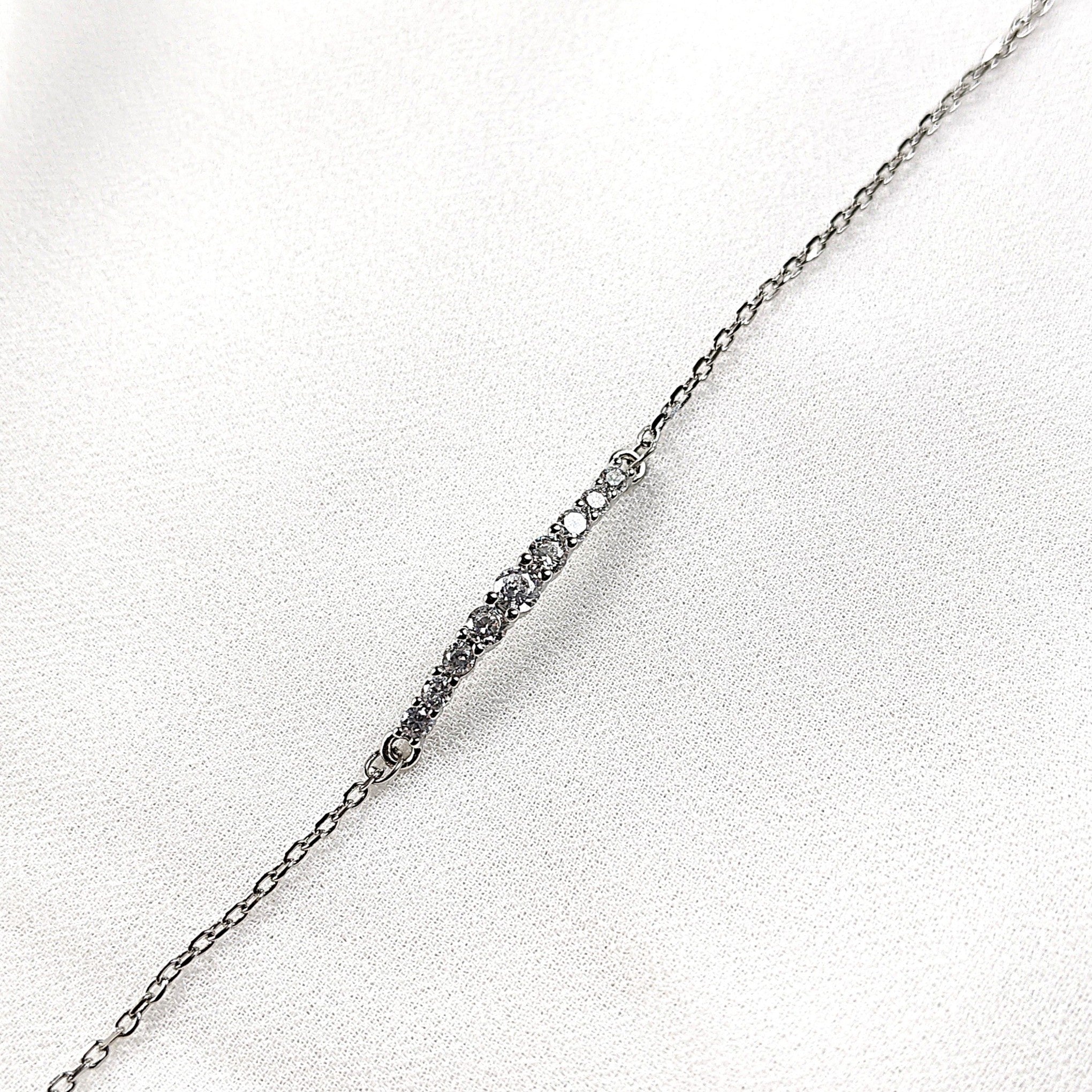 Gourmette en Argent 925 Ligne de Zircons Éclatants Gourmette en Argent 925 Ligne de Zircons Éclatants