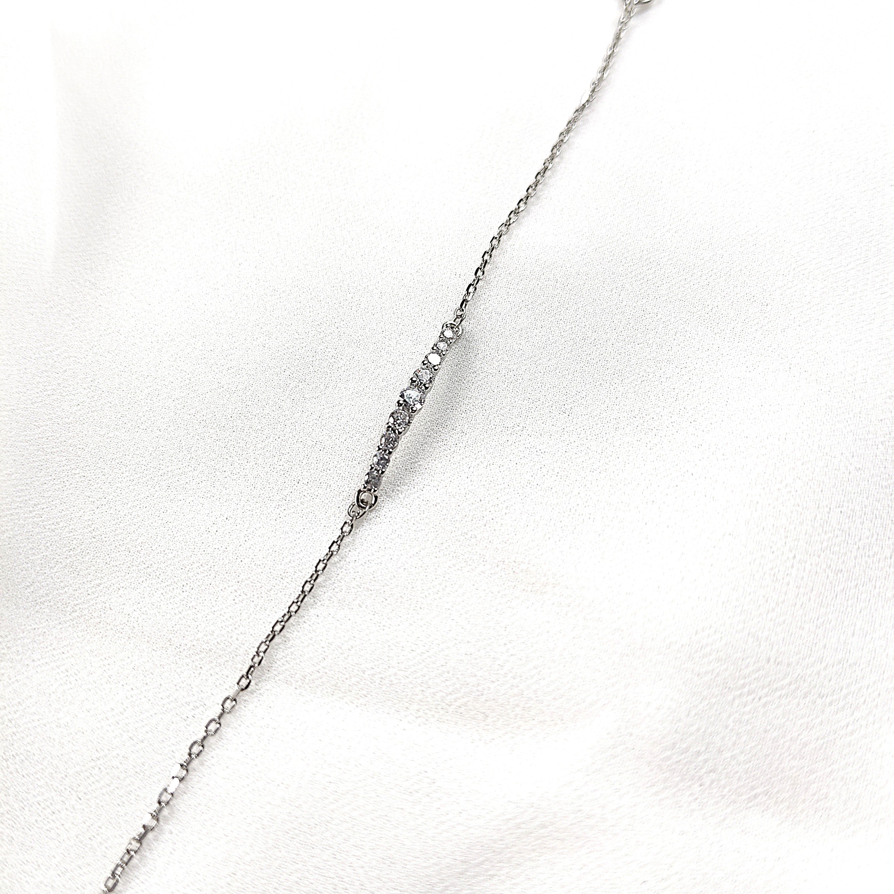 Gourmette en Argent 925 Ligne de Zircons Éclatants Gourmette en Argent 925 Ligne de Zircons Éclatants