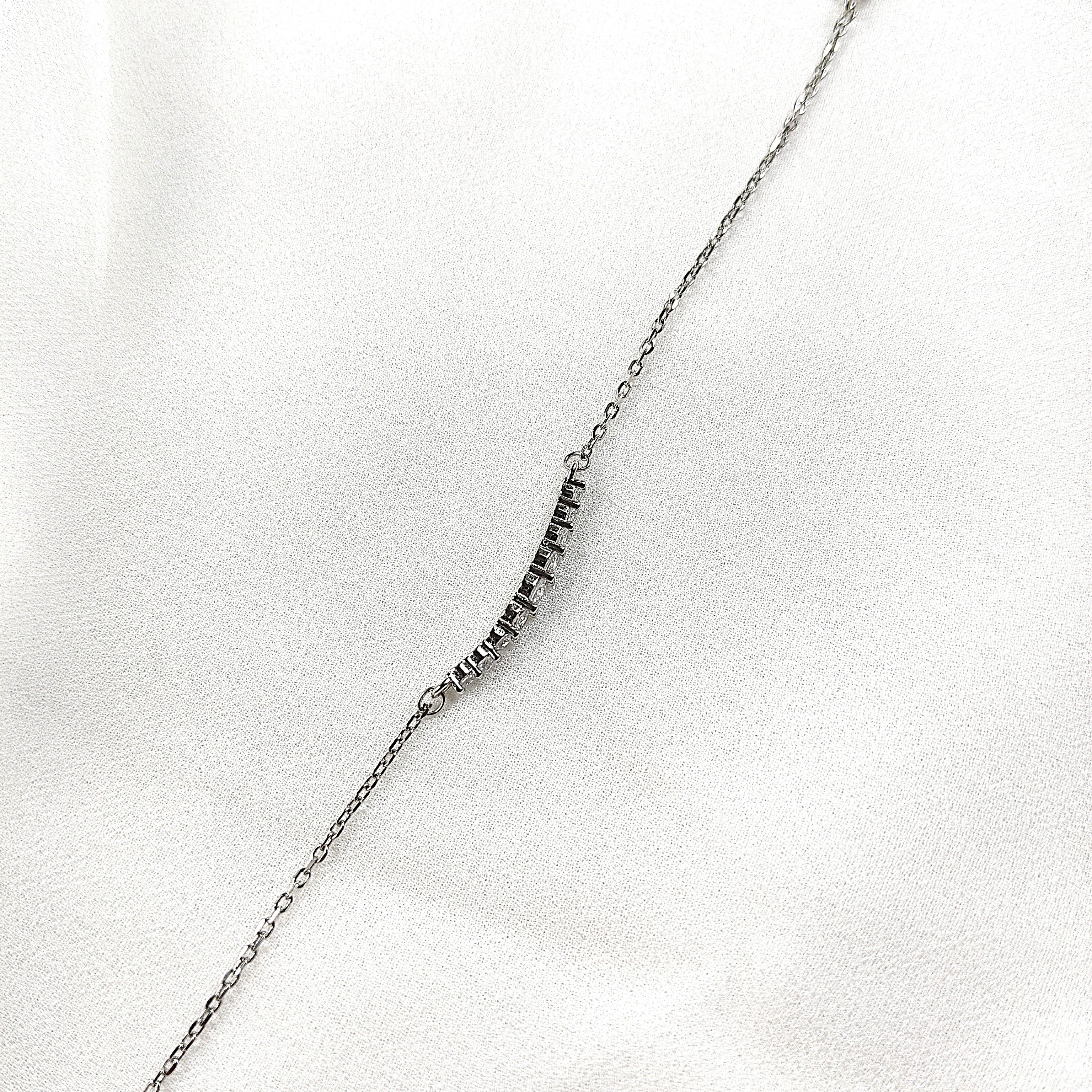 Gourmette en Argent 925 Ligne de Zircons Éclatants Gourmette en Argent 925 Ligne de Zircons Éclatants