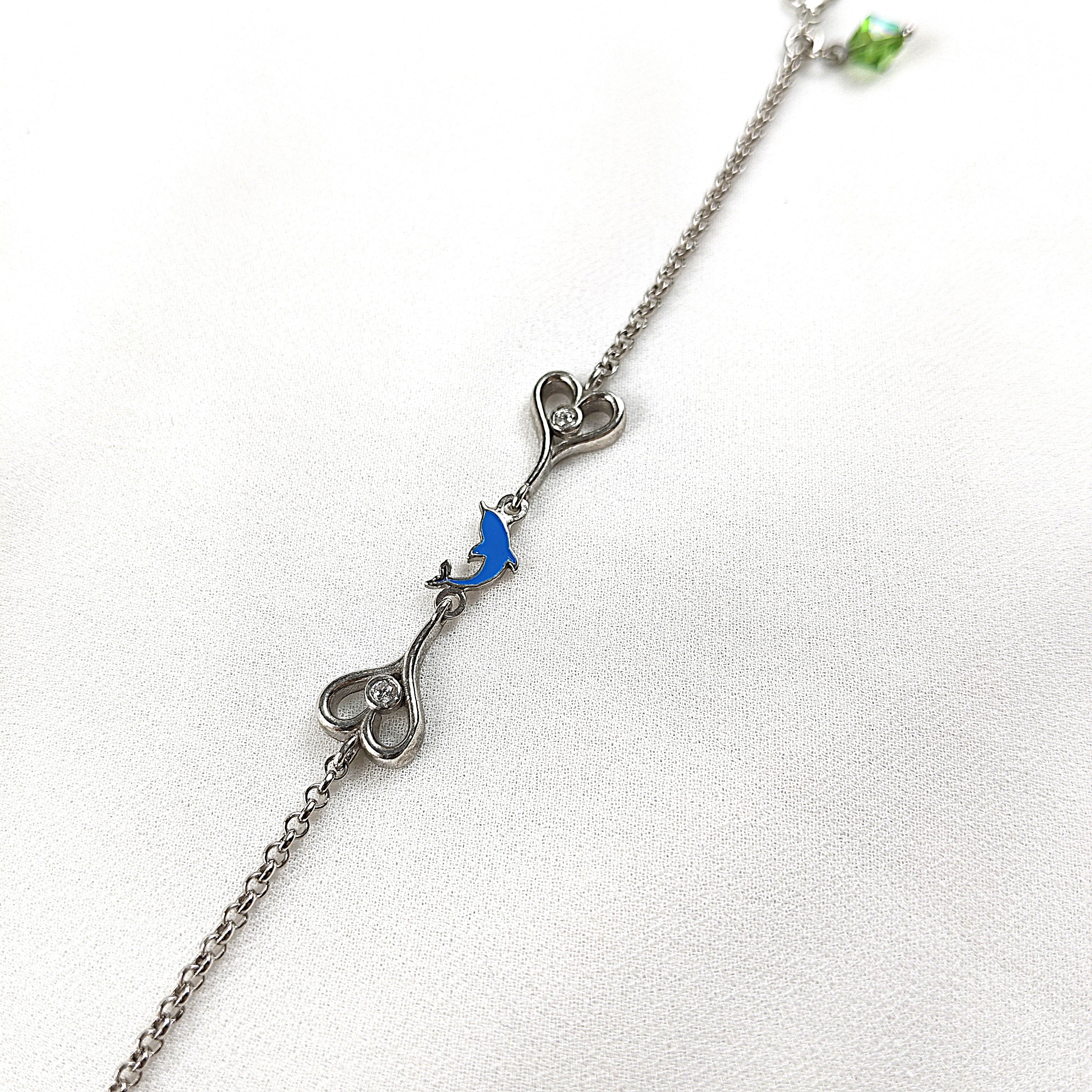 Gourmette en Argent 925 avec Oiseaux et Cœurs Cristallisés 🕊️💙✨ Gourmette en Argent 925 avec Oiseaux et Cœurs Cristallisés 🕊️💙✨