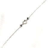 Gourmette en Argent 925 Cœur Cristallisé Élégant Gourmette en Argent 925 Cœur Cristallisé Élégant