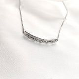 Chaîne en Argent 925 avec Barre Incrustée de Zircons Chaîne en Argent 925 avec Barre Incrustée de Zircons
