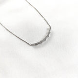 Chaîne en Argent 925 avec Barre Incrustée de Zircons Chaîne en Argent 925 avec Barre Incrustée de Zircons