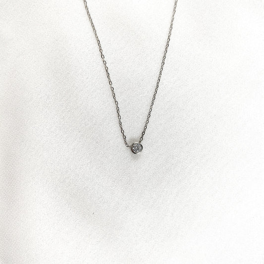 Chaîne en Argent 925 avec Solitaire Zircon