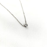 Chaîne en Argent 925 avec Solitaire Zircon Chaîne en Argent 925 avec Solitaire Zircon