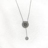 Chaîne en Argent 925 Médaillon Étoile Cristallisée Chaîne en Argent 925 Médaillon Étoile Cristallisée