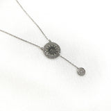 Chaîne en Argent 925 Médaillon Étoile Cristallisée Chaîne en Argent 925 Médaillon Étoile Cristallisée