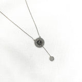 Chaîne en Argent 925 Médaillon Étoile Cristallisée Chaîne en Argent 925 Médaillon Étoile Cristallisée
