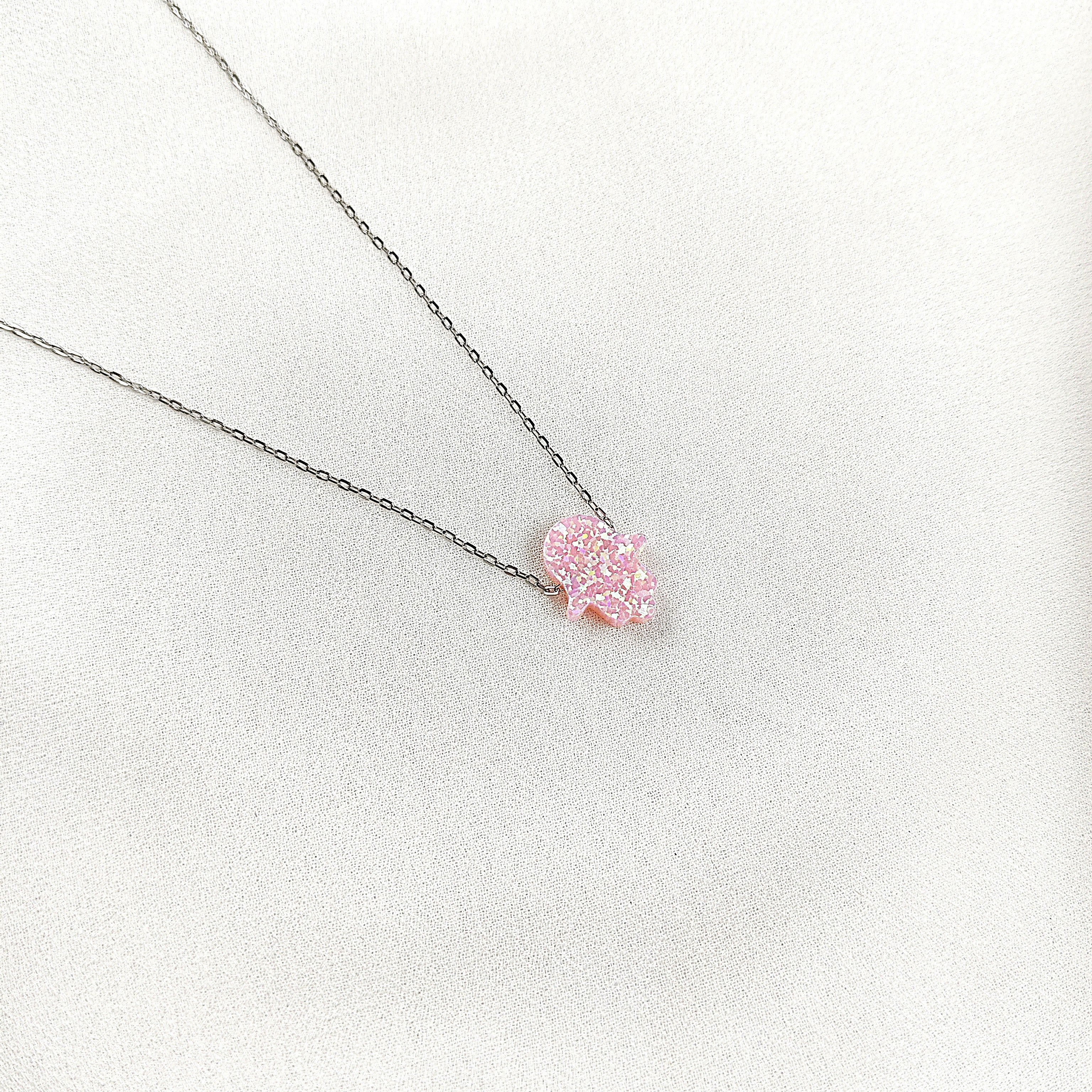 Chaîne en Argent 925 avec Pendentif Rose Étincelant Chaîne en Argent 925 avec Pendentif Rose Étincelant