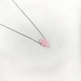 Chaîne en Argent 925 avec Pendentif Rose Étincelant Chaîne en Argent 925 avec Pendentif Rose Étincelant