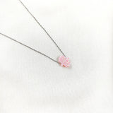 Chaîne en Argent 925 avec Pendentif Rose Étincelant Chaîne en Argent 925 avec Pendentif Rose Étincelant