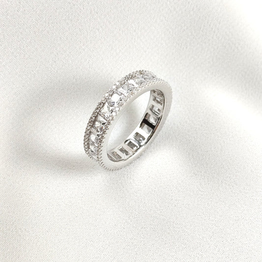 Bague en Argent 925 avec Zircons Étincelants – Élégance Intemporelle