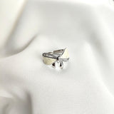 Bague en Argent 925 Plaqué Rhodium – Nœud Élégant & Cristaux Zircon Bague en Argent 925 Plaqué Rhodium – Nœud Élégant & Cristaux Zircon