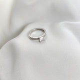 Bagues Alliance & Solitaire en Argent 925 Plaqué Rhodium – Pierre Carrée Zircon Bagues Alliance & Solitaire en Argent 925 Plaqué Rhodium – Pierre Carrée Zircon