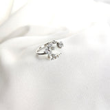 Bague Argent 925 Ouverte avec Zirconium et Perle Élégante Bague Argent 925 Ouverte avec Zirconium et Perle Élégante