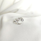 Bague Argent 925 Ouverte avec Zirconium et Perle Élégante Bague Argent 925 Ouverte avec Zirconium et Perle Élégante