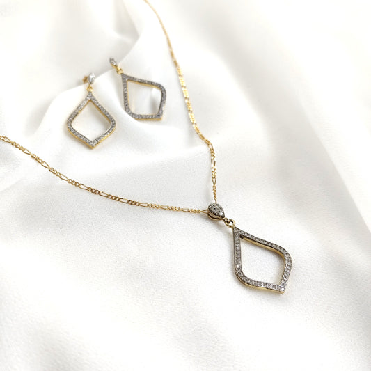Parure en plaqué or avec zircon  l’élégance