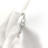 Bracelet en argent sterling avec anneaux entrelacés et zirconium Bracelet en argent sterling avec anneaux entrelacés et zirconium