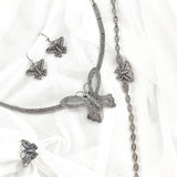 Parure en Argent Rhodié Papillon Parure en Argent Rhodié Papillon