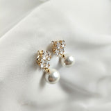 Boucles d’oreilles fantaisie perles et cristaux scintillants Boucles d’oreilles fantaisie perles et cristaux scintillants
