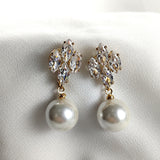 Boucles d’oreilles fantaisie perles et cristaux scintillants Boucles d’oreilles fantaisie perles et cristaux scintillants