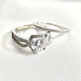 Bague en argent 925 duo serti zircon – Élégance éternelle Bague en argent 925 duo serti zircon – Élégance éternelle