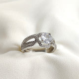Bague en argent 925 duo serti zircon – Élégance éternelle Bague en argent 925 duo serti zircon – Élégance éternelle