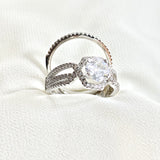 Bague en argent 925 duo serti zircon – Élégance éternelle Bague en argent 925 duo serti zircon – Élégance éternelle