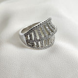 Bague en argent 925 ajourée pavée de zircons – Élégance moderne Bague en argent 925 ajourée pavée de zircons – Élégance moderne