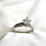 Bague en argent 925 solitaire sertie zircon – Élégance éternelle Bague en argent 925 solitaire sertie zircon – Élégance éternelle