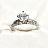 Bague en argent 925 solitaire sertie zircon – Élégance éternelle Bague en argent 925 solitaire sertie zircon – Élégance éternelle