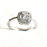 Bague en argent 925 sertie zircon carré – Élégance pure Bague en argent 925 sertie zircon carré – Élégance pure
