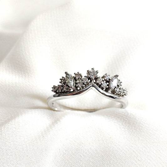 Bague en argent 925 couronne de princesse – Élégance royale